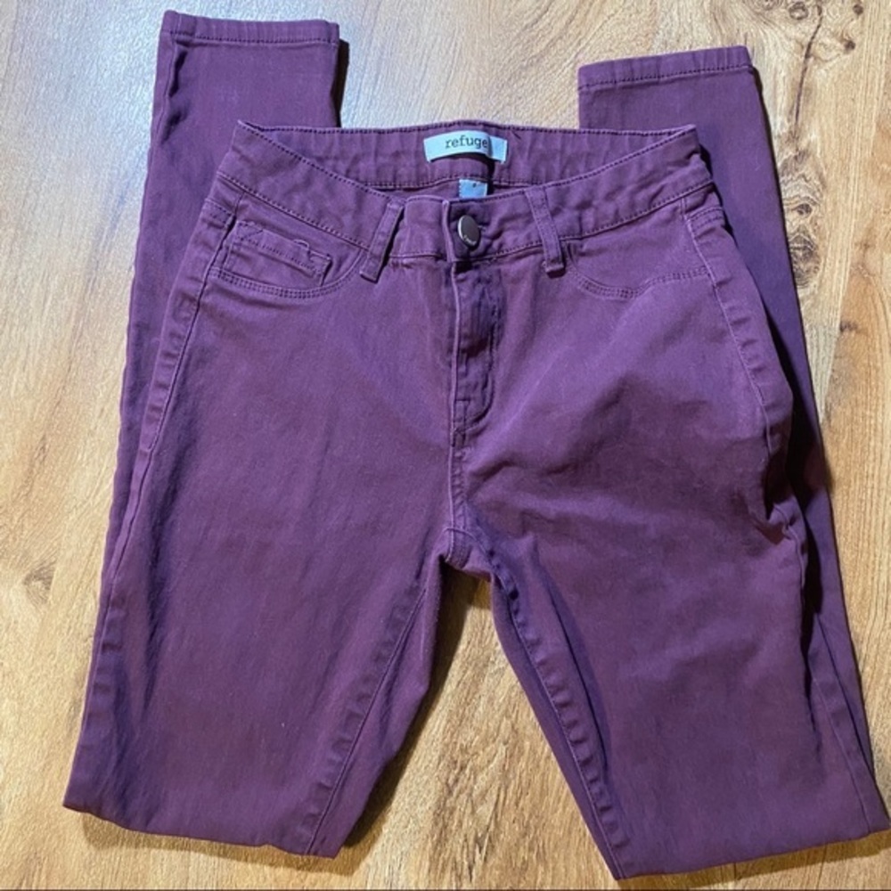 Refuge Maroon Jeans Size 0